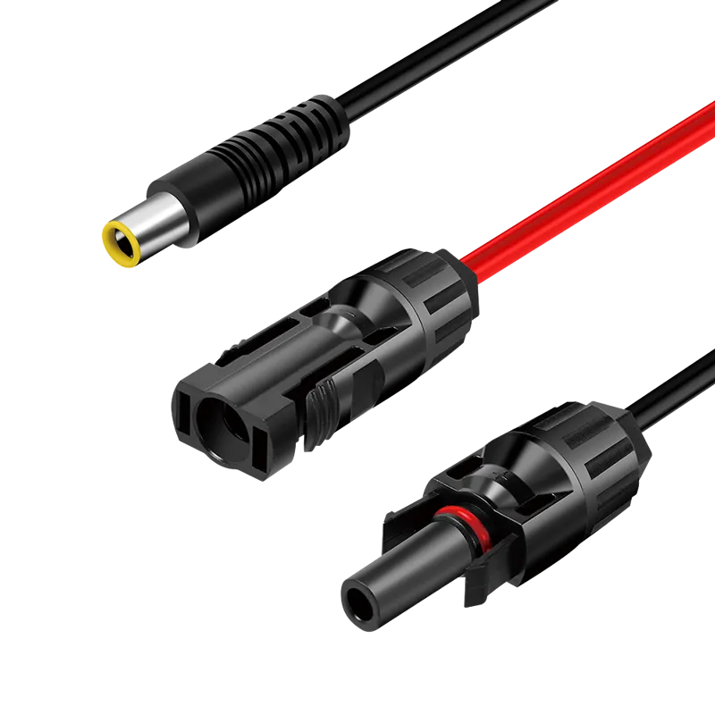 LogiLink Solar adapter cable. DC7909/M to 2x PVC/MF. CU. black/red. 0.