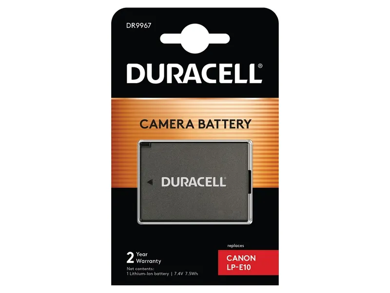 Duracell Camera Battery - replaces Canon LP-E10 Battery