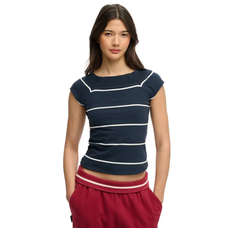 Women's off-the-shoulder T-shirt Superdry Athletic