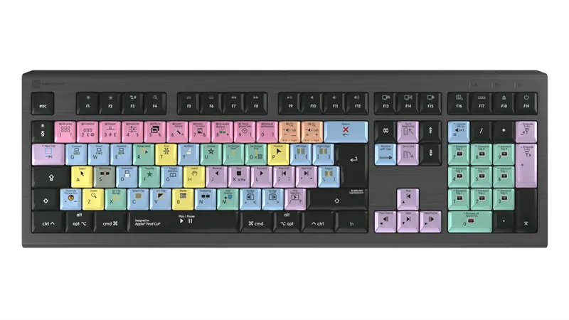 Logickeyboard LKB-FCPX10-AMBH-UK keyboard Office USB QWERTY UK English Multicolour