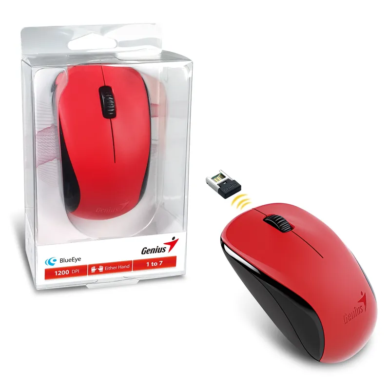 Genius Computer Technology NX-7000 Wireless Mouse. 2.4 GHz with USB Pi