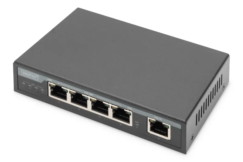Digitus 4 Port Gigabit 4PPoE Extender. 802.3at. 60 W