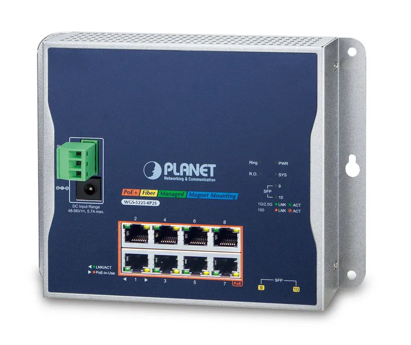 PLANET WGS-5225-8P2S network switch Managed L2+/L4 Gigabit Ethernet (1