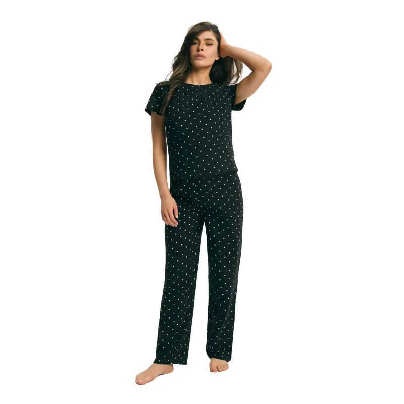 Printed women's pyjamas Esotiq Macchiato