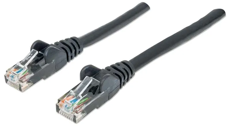 Intellinet Network Patch Cable. Cat6. 3m. Black. CCA. U/UTP. PVC. RJ45