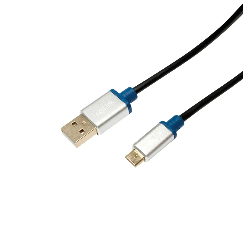 LogiLink 1m. USB2.0-A/USB2.0 Micro-B USB cable USB A Micro-USB B Black