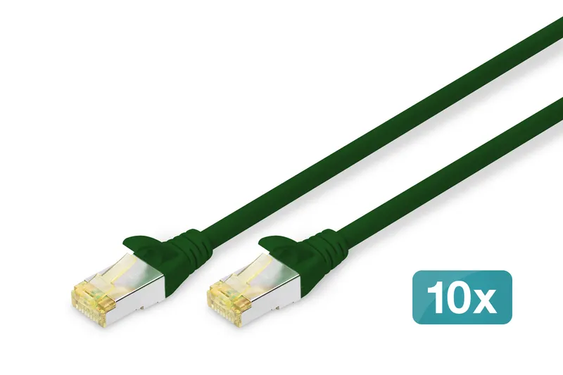 Digitus CAT 6A S/FTP patch cable. 10 pieces