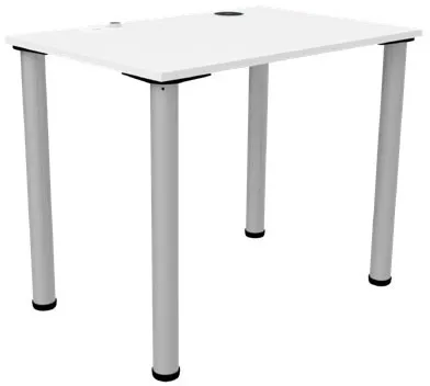 DDB WFH 02 White Laminated Top MDF White Legs