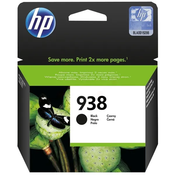 HP 4S6X8PE/938 Printhead cartridge black. 1.45K pages ISO/IEC 19752 fo