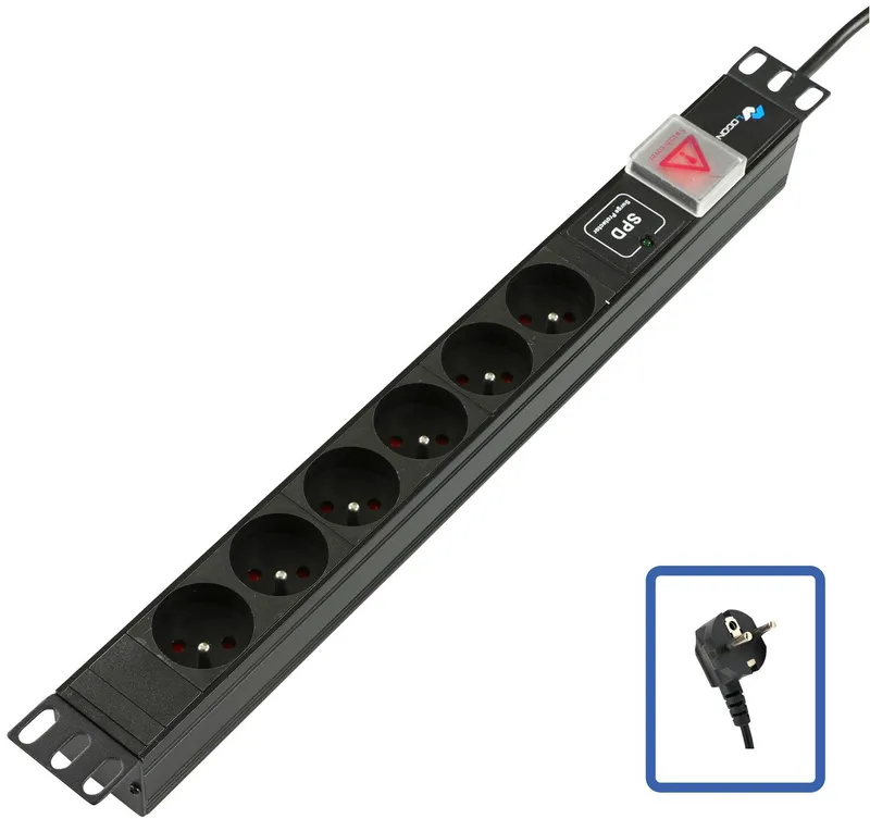 Lanview POWER SRIP 19" - 6 WYS - 1U