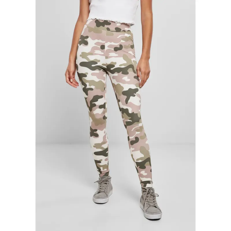 Women's high-waisted leggings Urban Classics Camo tech
