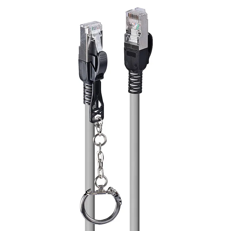 Lindy 20m Cat.6A S/FTP Locking Network Cable Grey