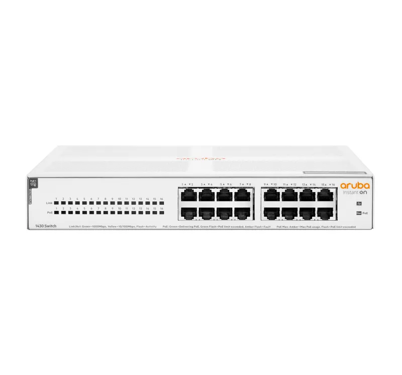 HPE Aruba Networking Aruba Instant On 1430 16G Class4 PoE 124W Unmanag