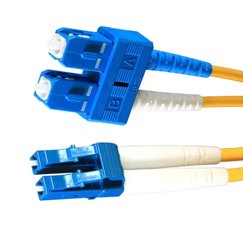 Cablenet 0.5m OS2 9/125 LC-SC Duplex Yellow LSOH Fibre Patch Lead