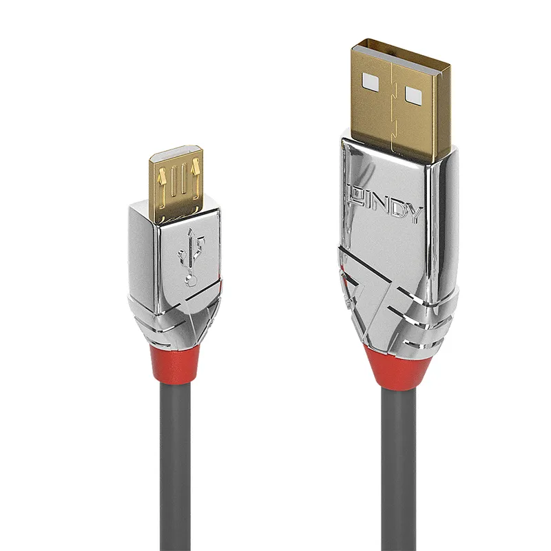 Lindy 5m USB 2.0 Type A to Micro-B Cable Cromo Line
