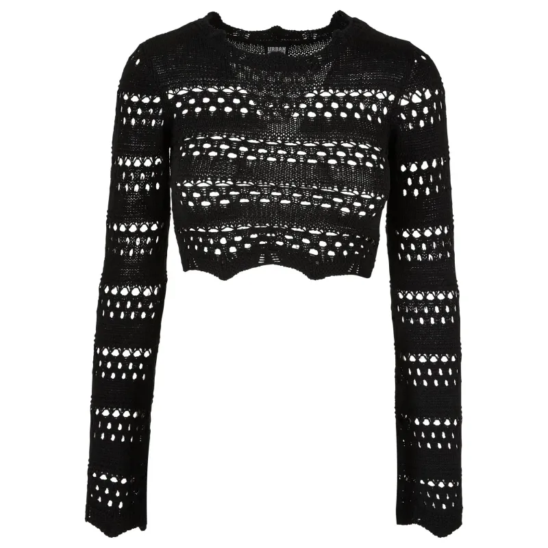 Crochet crop sweater for women Urban Classics
