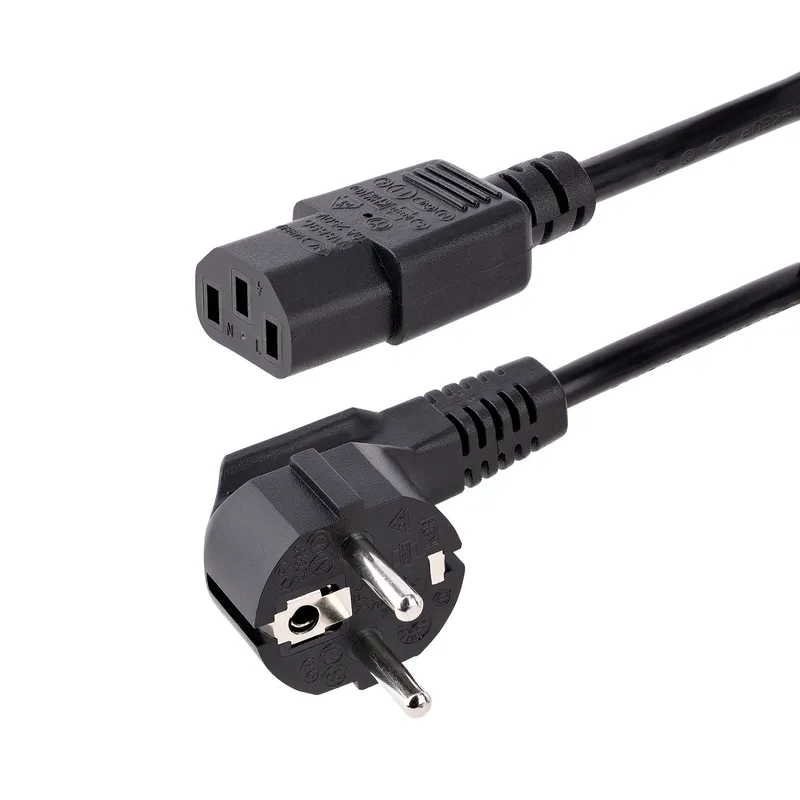 StarTech.com 1m (3ft) Computer Power Cord. 18AWG. EU Schuko to C13 Pow