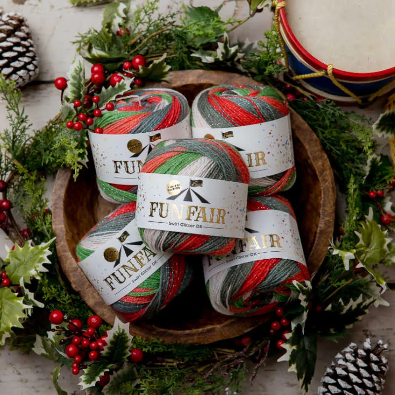 Emu Funfair Swirl Limited Edition DK Yarn Christmas 001 150g