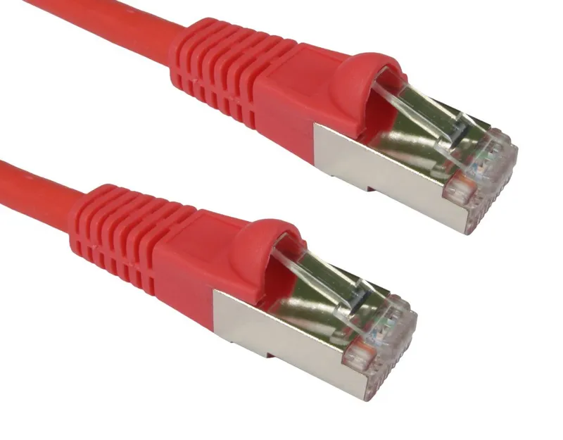Cables Direct 10m CAT6a M - M networking cable Red S/FTP (S-STP)