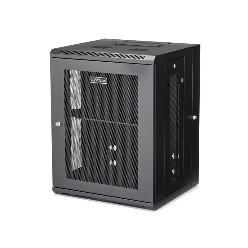 StarTech.com 4-Post 15U Wall Mount Network Cabinet with 1U Shelf. 19&q