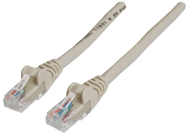 Intellinet Network Patch Cable Cat6 20m Grey CCA U/UTP PVC RJ45 Gold Plated Contacts Snagless Booted Lifetime Warranty