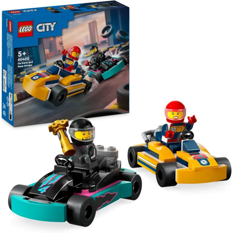 Lego City 60400 Go-Karts and Race Drivers Playset for Ages 5 and Up