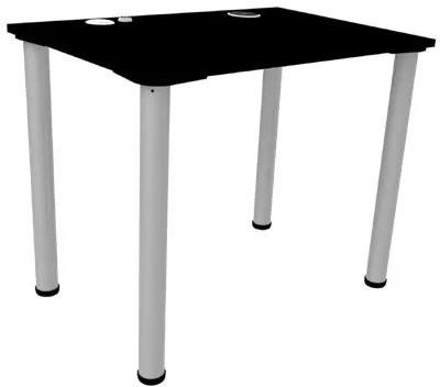 DDB Wfh 02 Black Laminated Top MDF / Black Legs