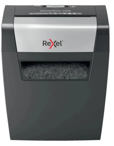 Rexel X308 paper shredder Cross shredding 22 cm Black Silver