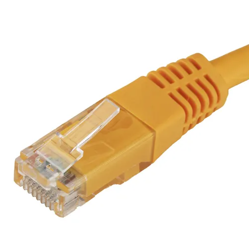 Cablenet 0.5m Cat6 RJ45 Yellow U/UTP PVC 24AWG Flush Moulded Booted Pa