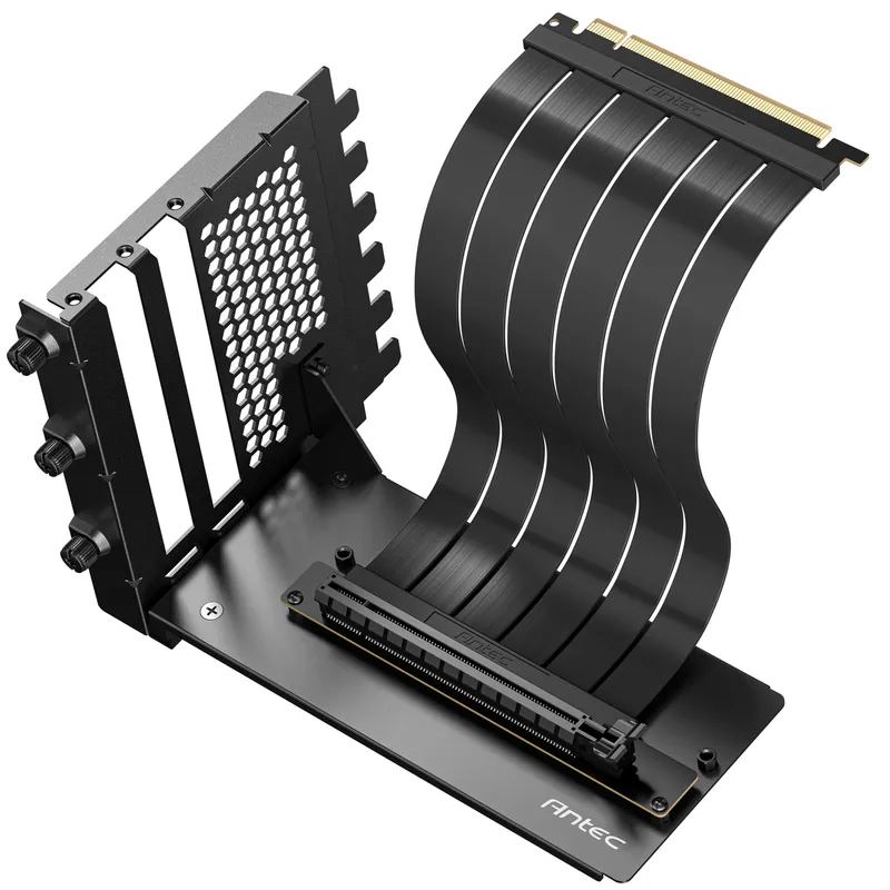 Antec RTX50 PCIe 5.0 Riser Cable with 90 degree Bracket Mount. Black.