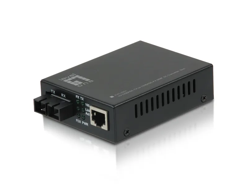LevelOne RJ45 to SC Fast Ethernet Media Converter. Multi-Mode Fiber. 2