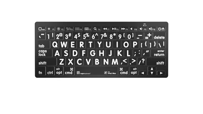 Logickeyboard LKB-LPWB-BTON-UK keyboard Office Bluetooth QWERTY English Black White