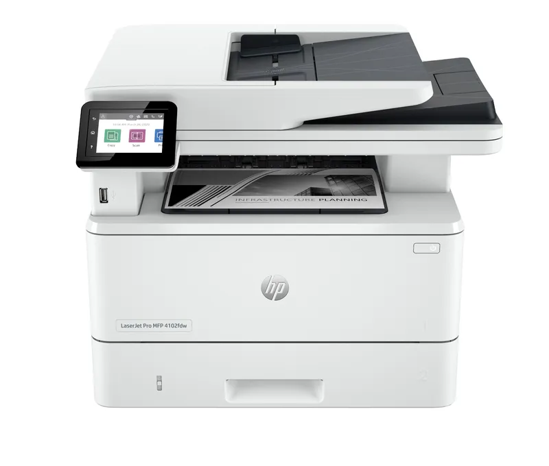 HP LaserJet Pro 4102dw Wireless Multifunction Black and white Printer.