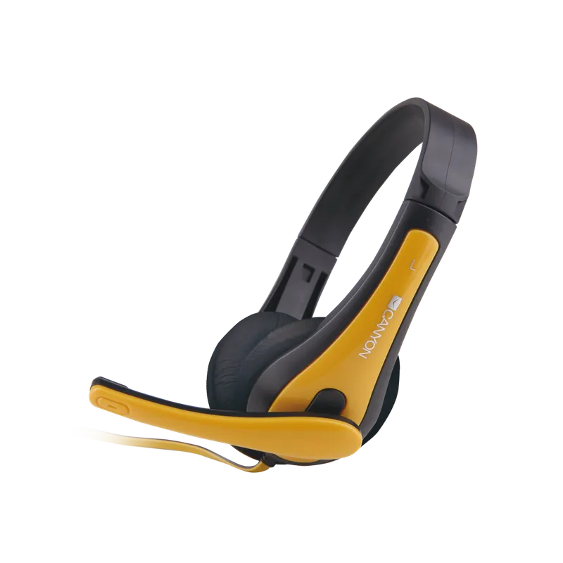 Canyon ENTRY PC HEADPHONES BLACK AND YELLOW