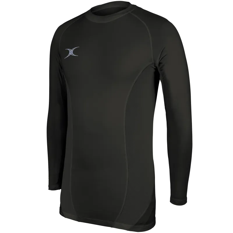 Gilbert Rugby Gilbert Atomic X II Baselayer Top - Junior - Size: Age 11 - 12 - Black