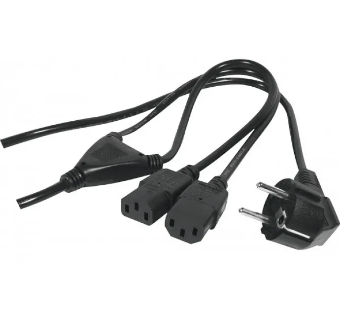 Hypertec 808410-HY power cable Black 1.8 m CEE7/7 2 x C13 coupler