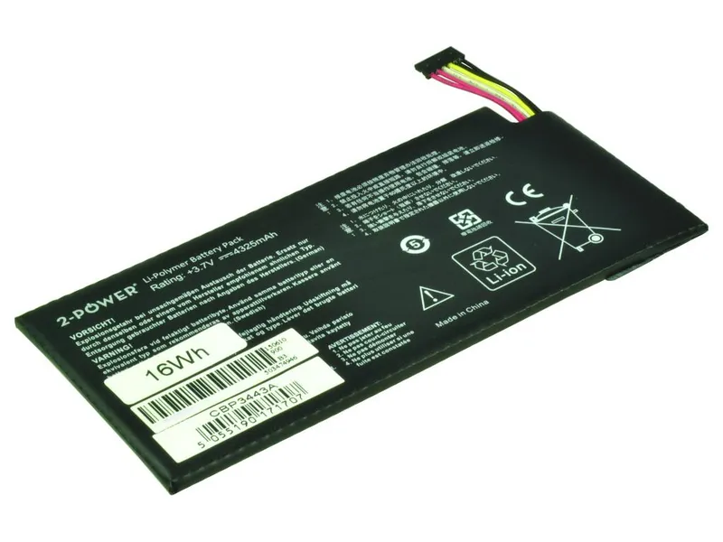 2-Power Tablet Battery 3.7V 4325mAh Li-Polymer Laptop Battery