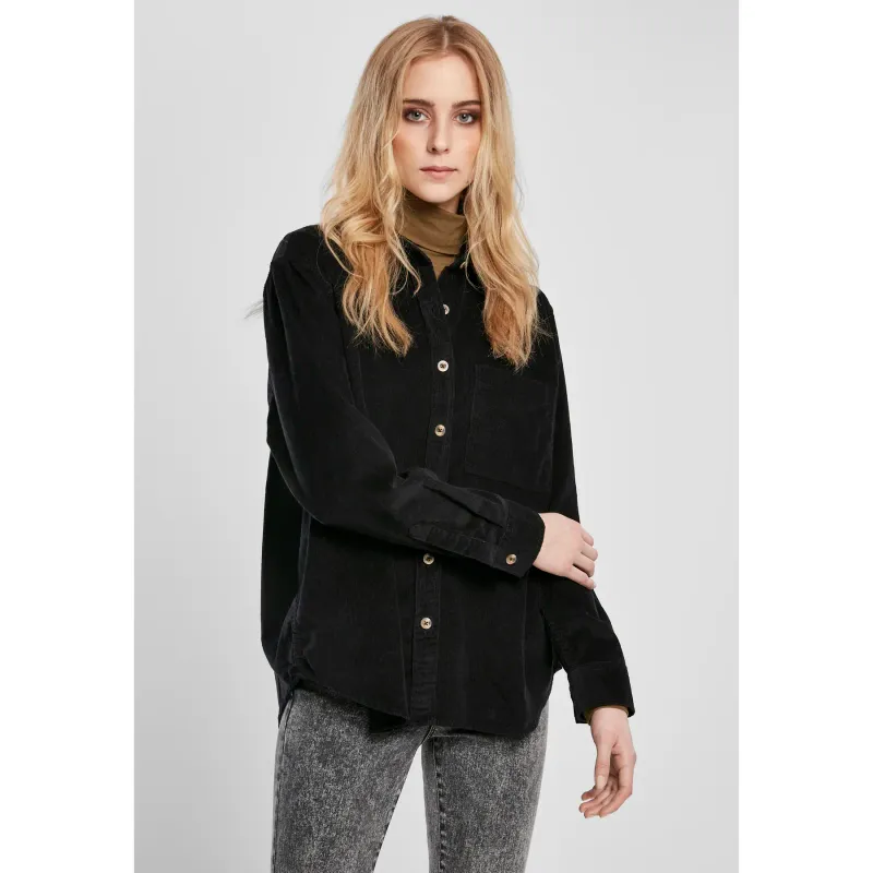 Woman's shirt Urban Classics corduroy oversized