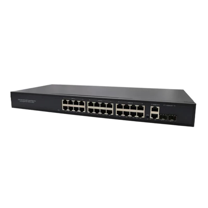 FDL 24 PORT POE+ 2 RJ45 & 2 SFP GIGABIT R/M SWITCH - 360W