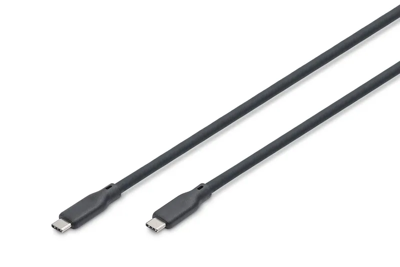 Digitus USB silicone cable. USB 40Gbps. 1m. black