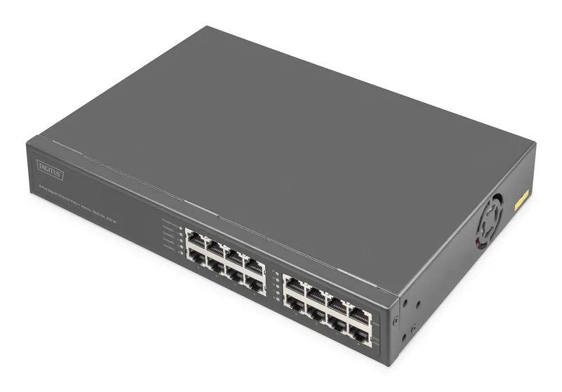 Digitus 8-Port Gigabit Ethernet PoE Injector. 802.3bt. 250 W