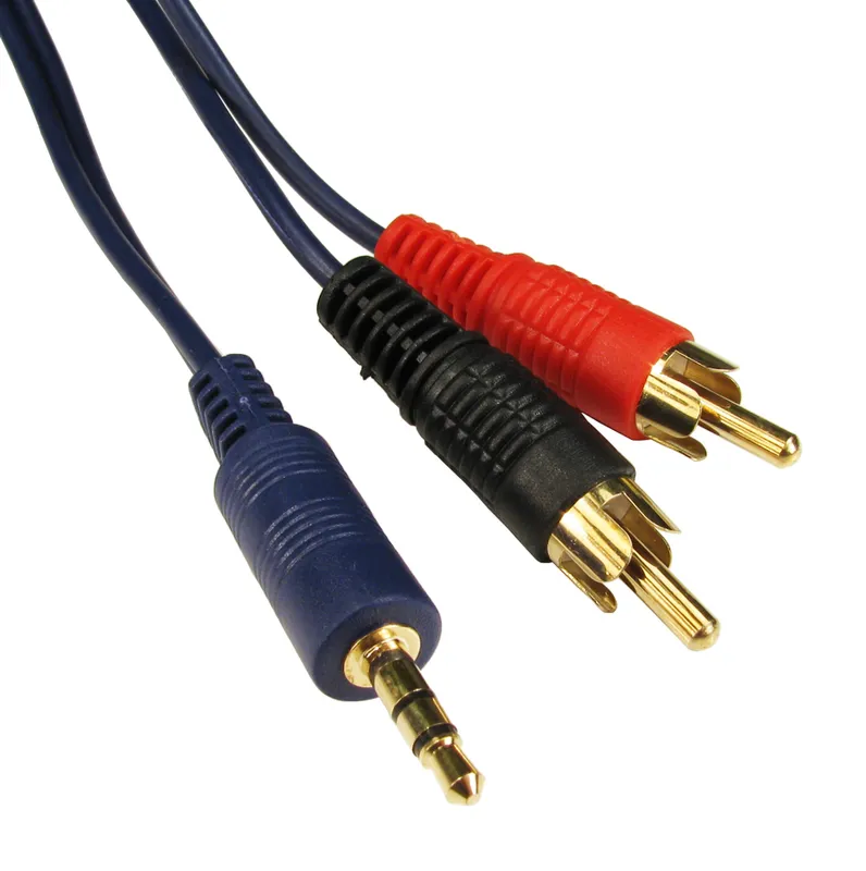 Cables Direct 3.5mm - 2xRCA 20m audio cable Blue