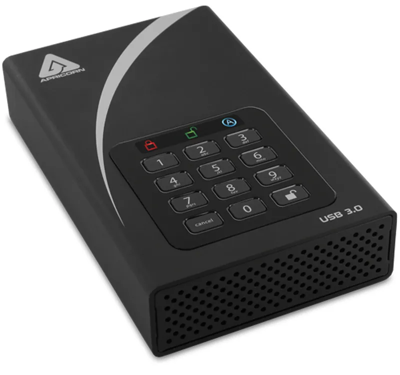 Apricorn Aegis Padlock DT external hard drive 12 TB USB Type-B 2.0/3.2