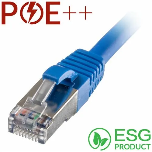 Cablenet 1m Cat6a RJ45 Blue S/FTP LSOH 26AWG Snagless Booted Patch Lead (PK 100)
