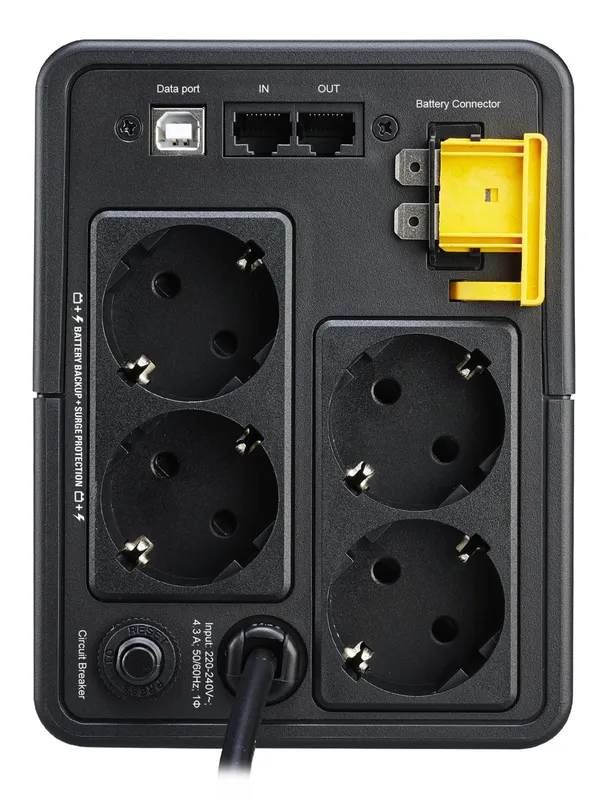 APC Back-UPS. 950VA. Tower. 230V. 4x CEE 7/7 Schuko outlets. AVR