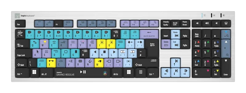 Logickeyboard LKB-RESC-AJPU-UK keyboard Office USB QWERTY English Silver