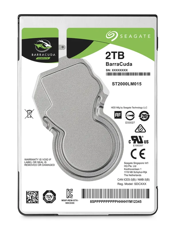 Seagate Barracuda 2.5" internal hard drive 2 TB 5400 RPM 128 MB 2