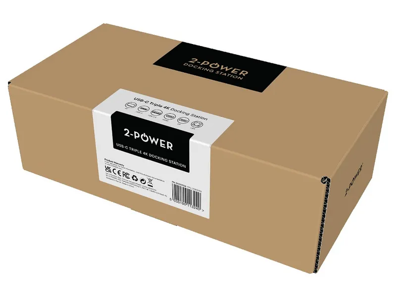 2-Power DELL-D6000-2POWER laptop dock/port replicator Black