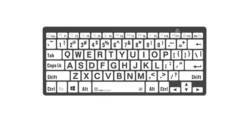 Logickeyboard LKB-LPBW-BTPC-UK keyboard Home Bluetooth QWERTY English Black White