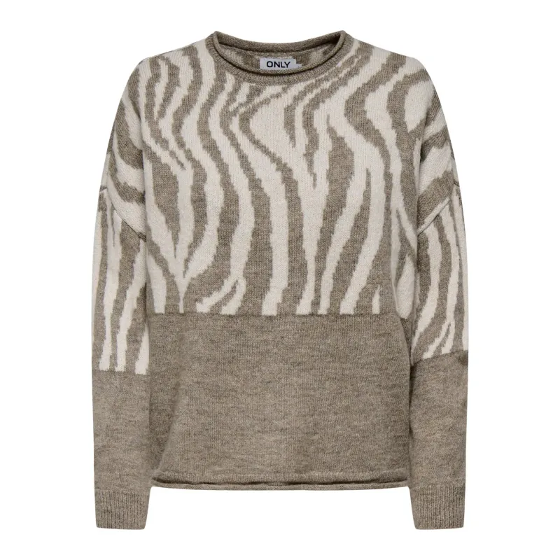 Women's round neck sweater Only Jade Animal